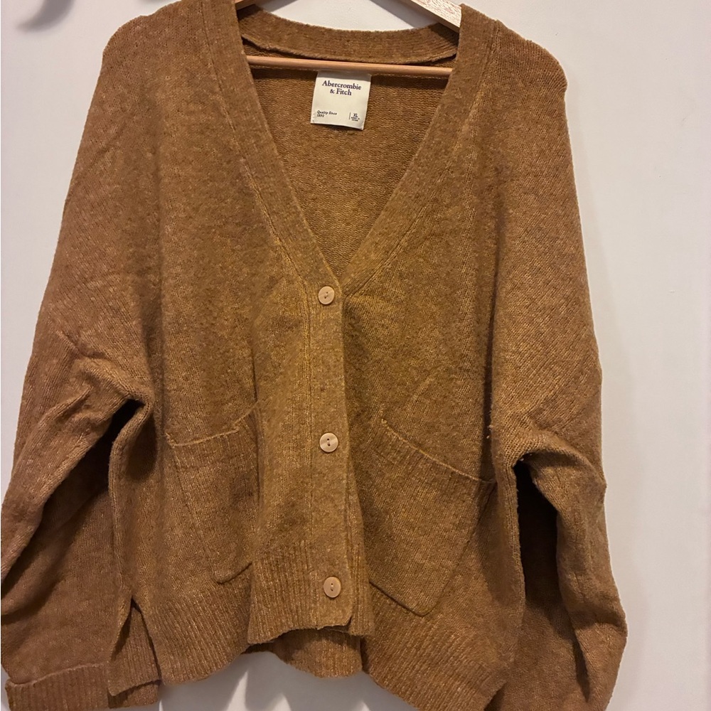 Abercrombie & Fitch Tan Cardigan Sweater